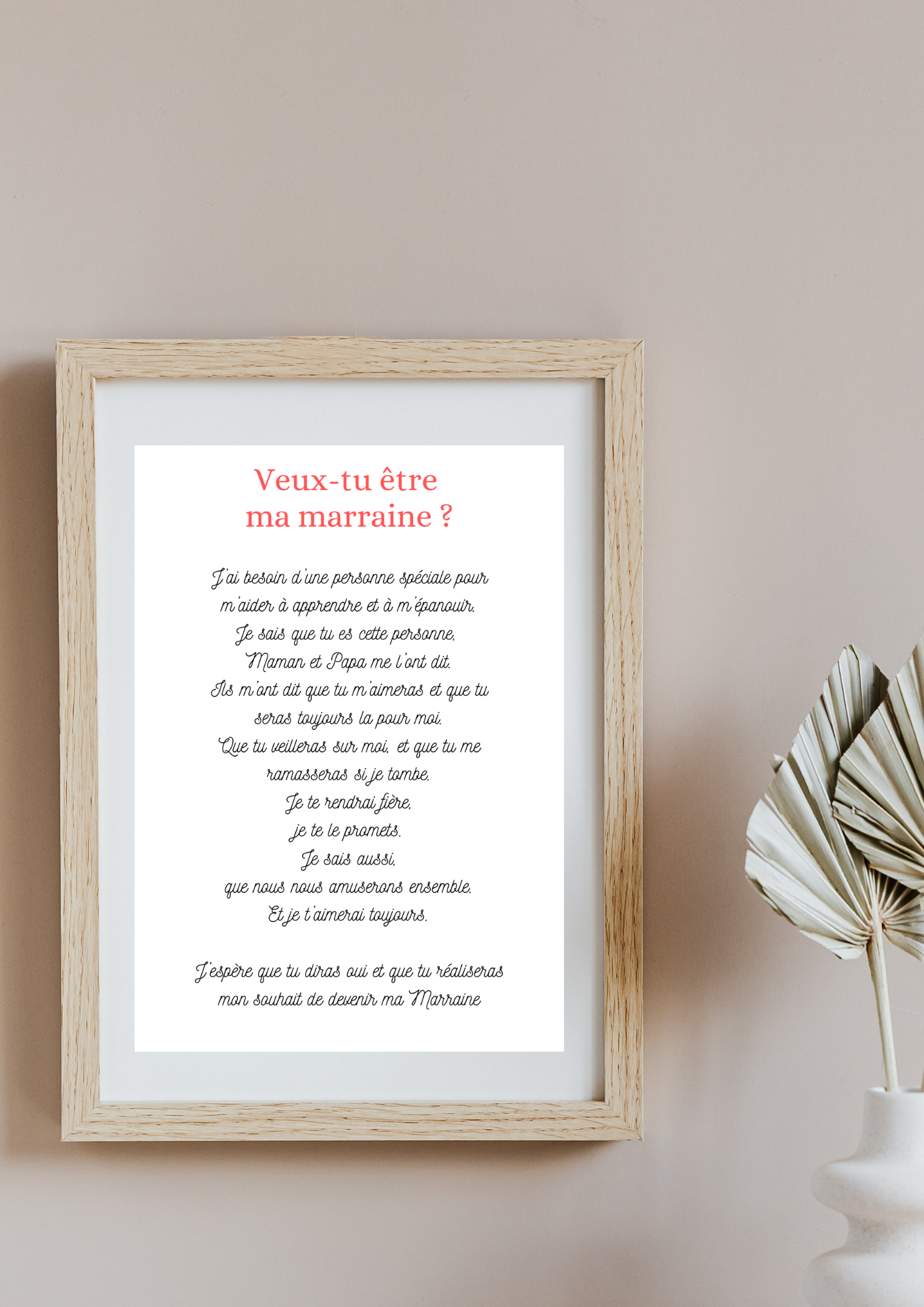 Veux tu être ma marraine ?