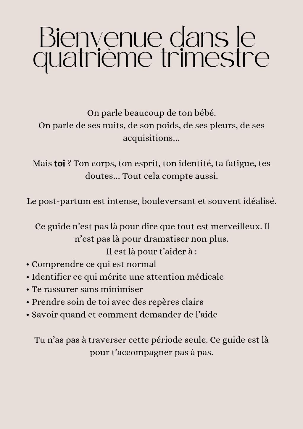 Post-partum : et moi dans tout ça ?