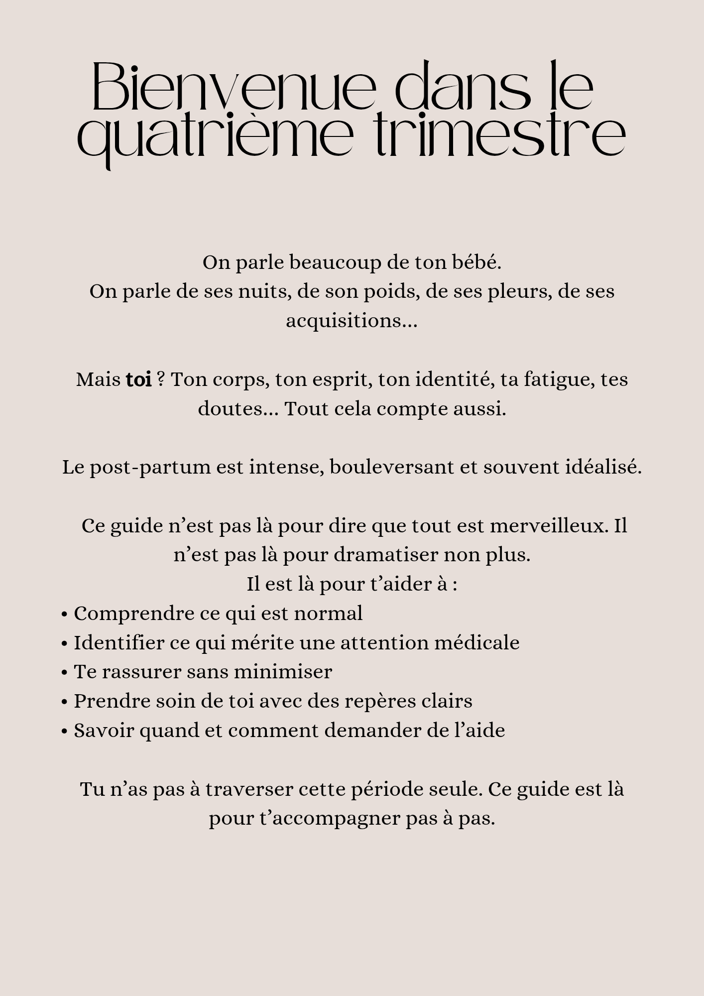 Post-partum : et moi dans tout ça ?